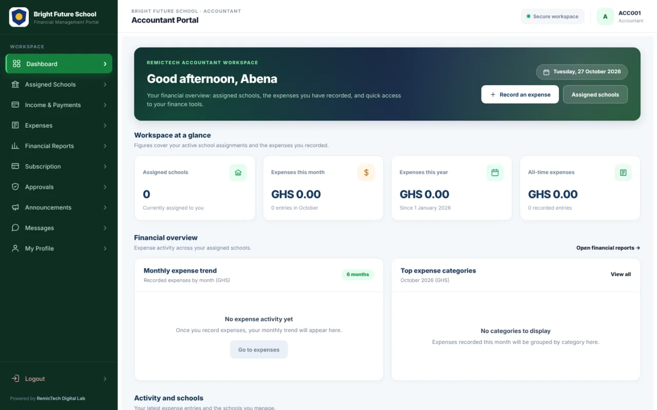 Accountant Portal screenshot